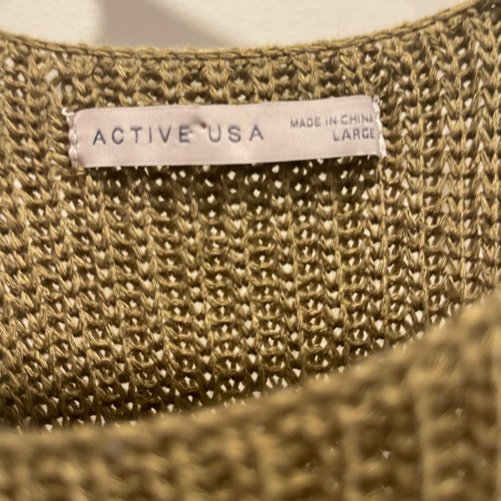 Boutique green sweater tank large - Picture 2 of 4